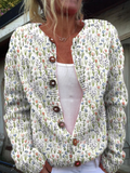 IVADELLE™ - VINTAGE FLORAL KNIT CARDIGAN