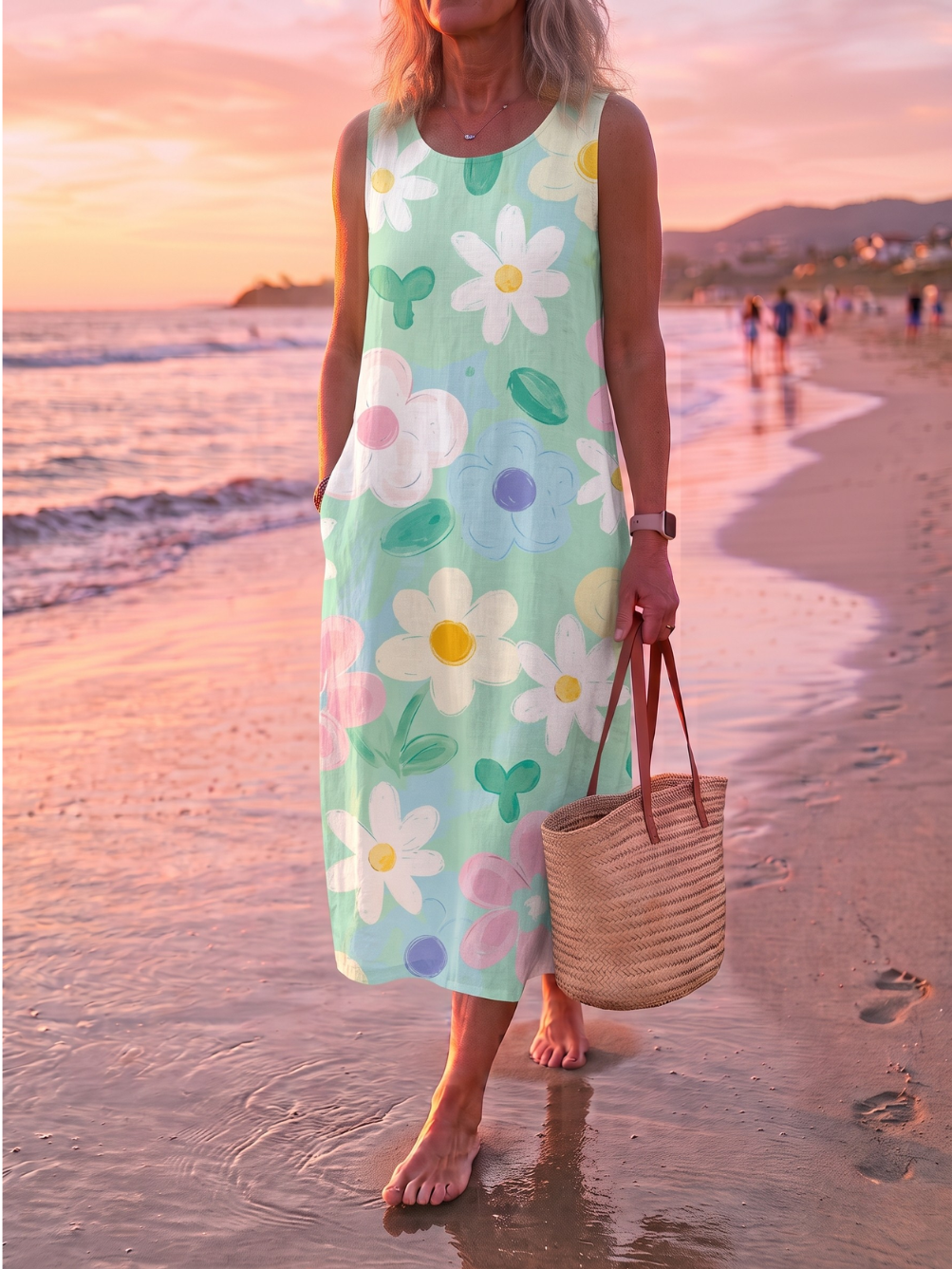 ERIN™ - PASTEL BLOSSOM MIDI DRESS