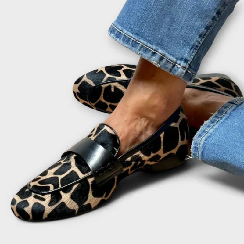 ALERIA™ - ELEGANT LEOPARD PRINT LEATHER LOAFERS