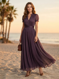 ELIA™ - GATHERED WAIST KEYHOLE MAXI DRESS