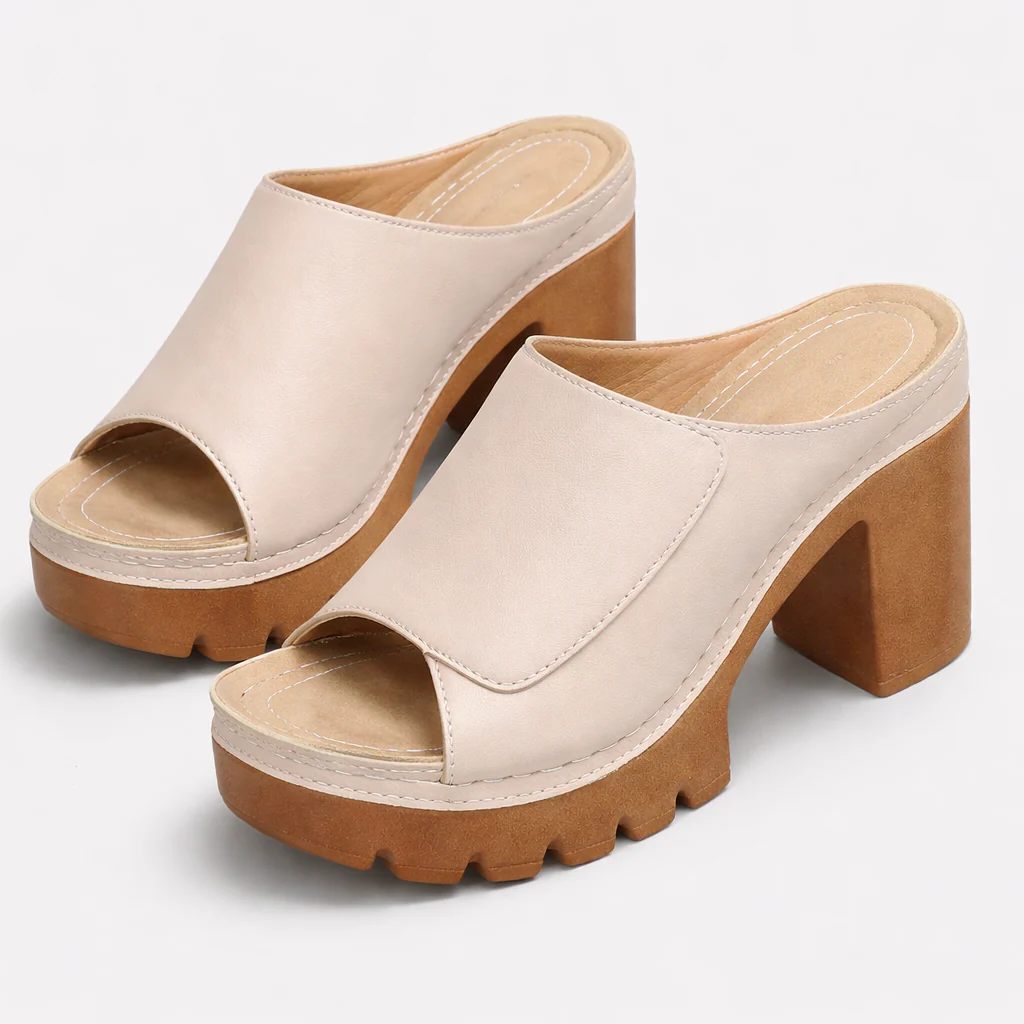 ALESSIA™ - ULTRA-COMFORT LEATHER PLATFORM SANDALS