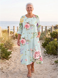 KEELY™  - ELEGANT SUNSET FLOWER DRESS