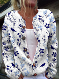 VYNORA™ - ELEGANT FLORAL BUTTONED CARDIGAN