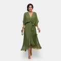MARTA™ - CHIFFON V-NECK MAXI DRESS