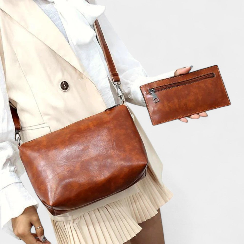 DANIELLA 4-PIECE LEATHER BAG SET
