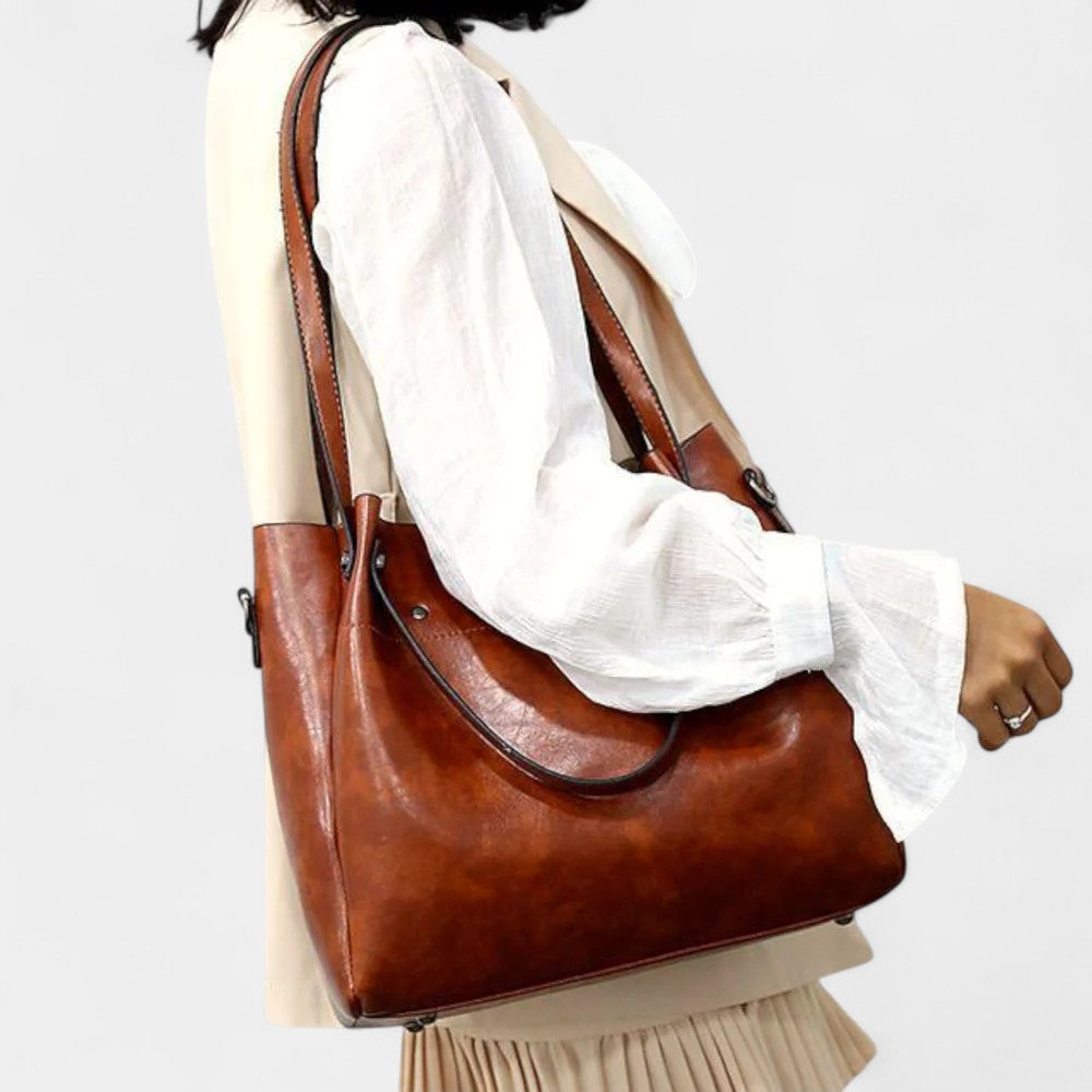 DANIELLA 4-PIECE LEATHER BAG SET