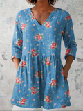 MARILYN™ - ELEGANT FLORAL COMFORT BLOUSE