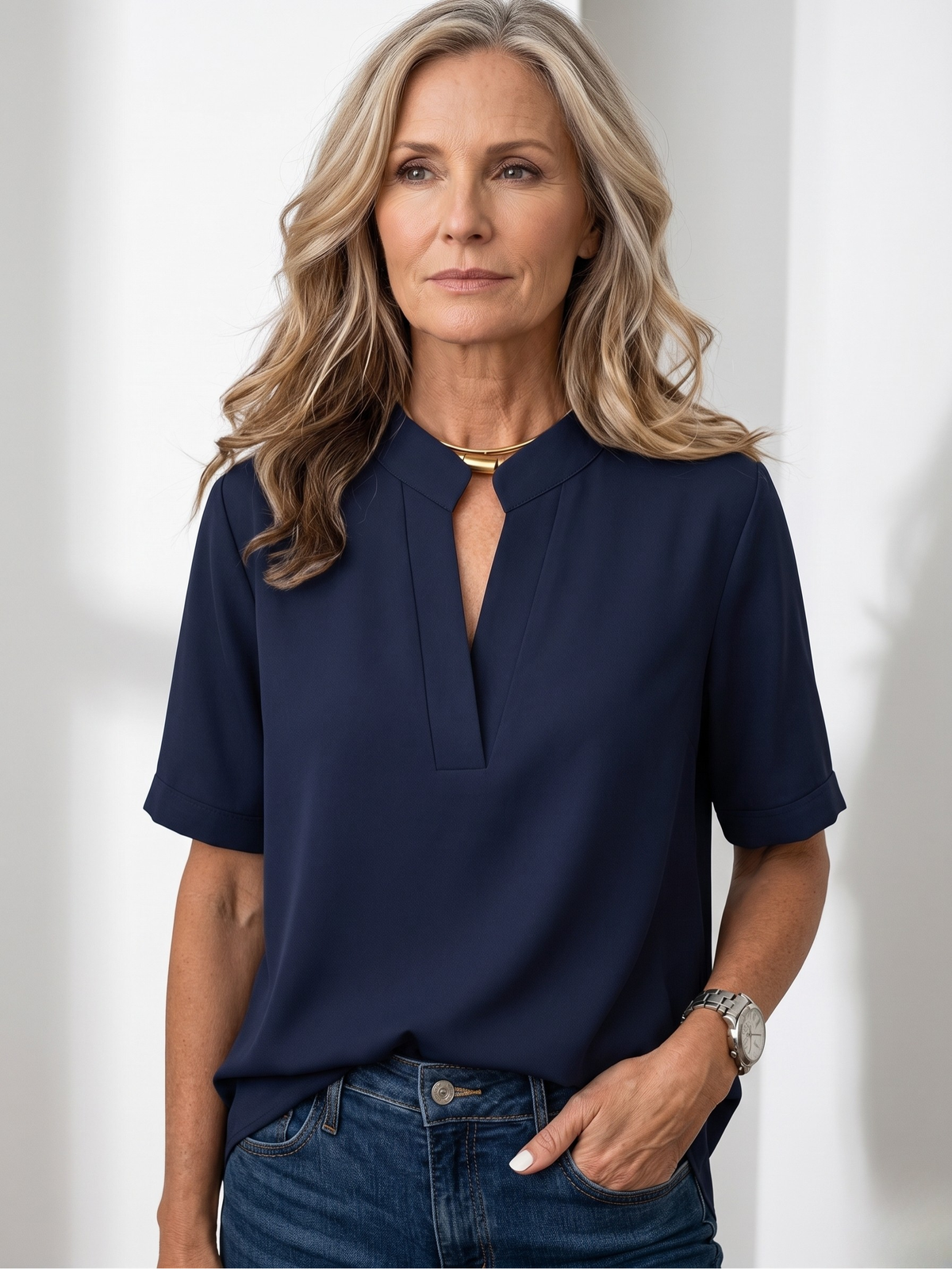 ELISE™ - RELAXED SHORT-SLEEVE BLOUSE