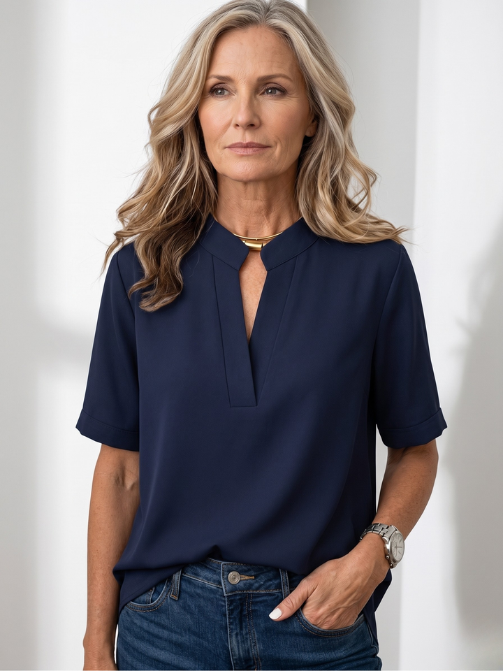 ELISE™ - RELAXED SHORT-SLEEVE BLOUSE