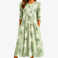BERTHA™ - ELEGANT FLORAL MIDI DRESS