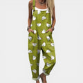 JANINE™ - CASUAL DENIM PRINT OVERALLS