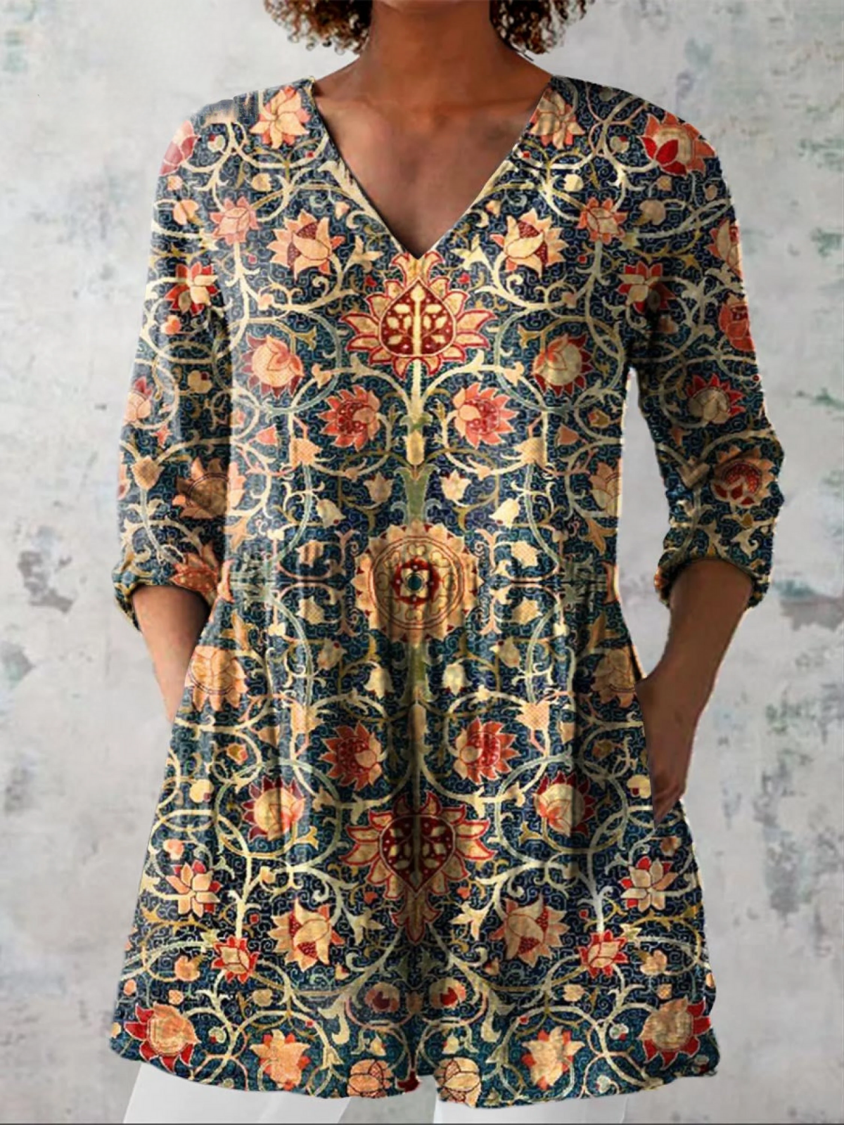 KIMBERLY™ - DRAPED COMFORT SUMMER BLOUSE