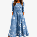EDNA™ - ELEGANT FLORAL MIDI DRESS