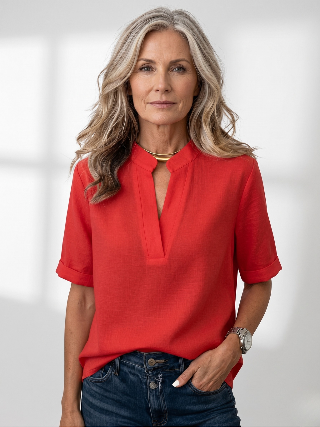 ELISE™ - RELAXED SHORT-SLEEVE BLOUSE