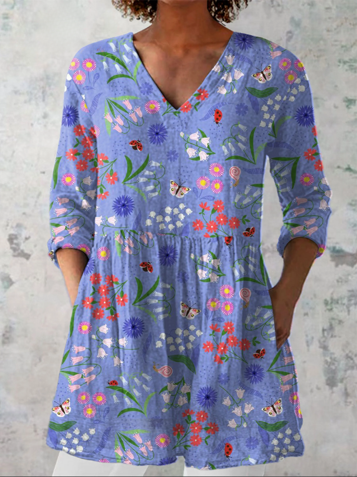 MARY™ - ELEGANT FLORAL COMFORT BLOUSE