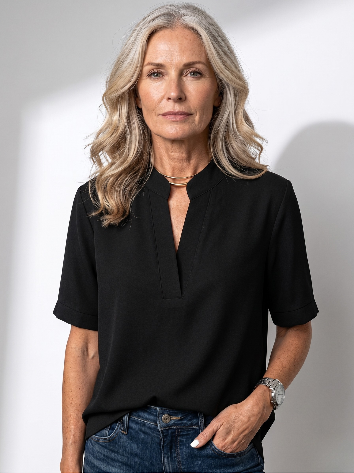 ELISE™ - RELAXED SHORT-SLEEVE BLOUSE