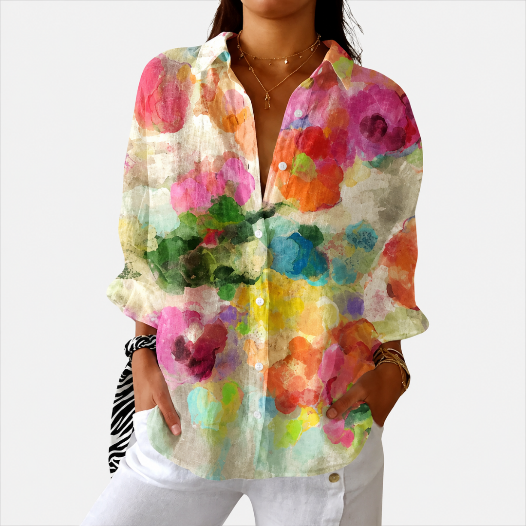 ATHENA™ - ELEGANT FLORAL AUTUMN BLOUSE