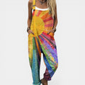 SHAUNA™ - RELAXED SPRING SUMMER PRINT OVERALLS