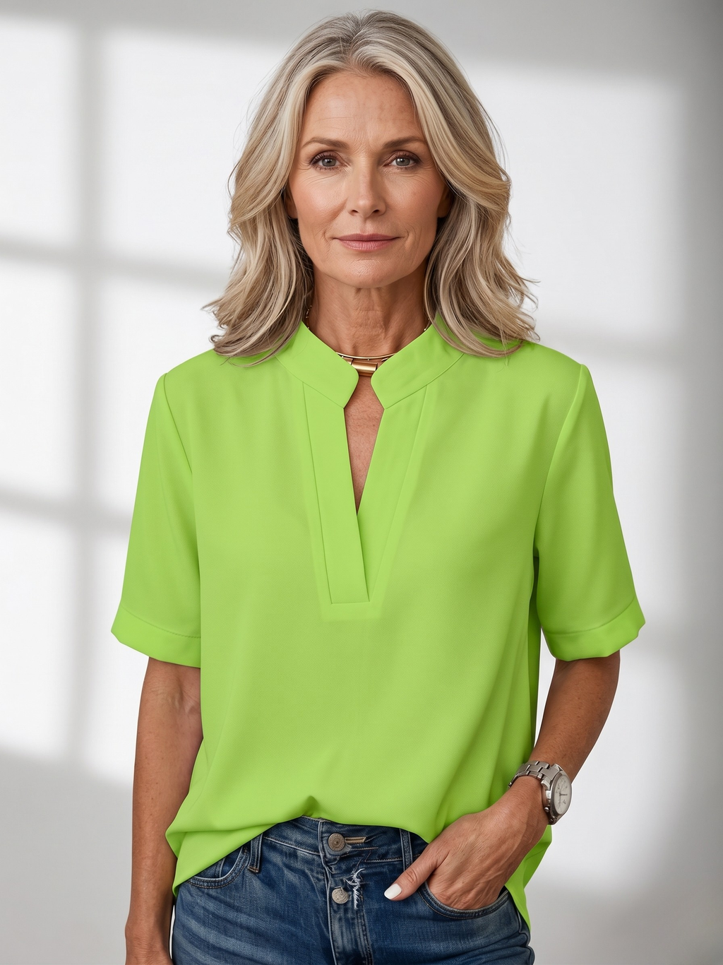 ELISE™ - RELAXED SHORT-SLEEVE BLOUSE