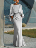CLARA™ - ELEGANT DRAPED MAXI DRESS