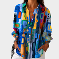 VIVIAN™ - MOSAIC PRINT AUTUMN BLOUSE
