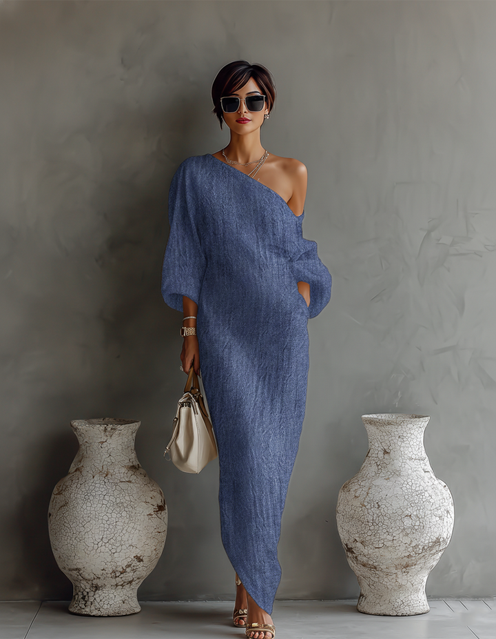 PHYLLIS™ - ELEGANT COTTON-LINEN MAXI DRESS