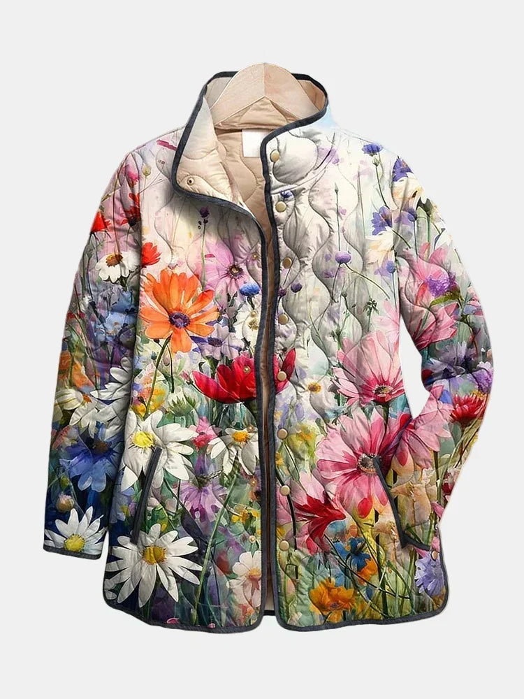 KAIA™ - ELEGANT FLORAL QUILTED JACKET