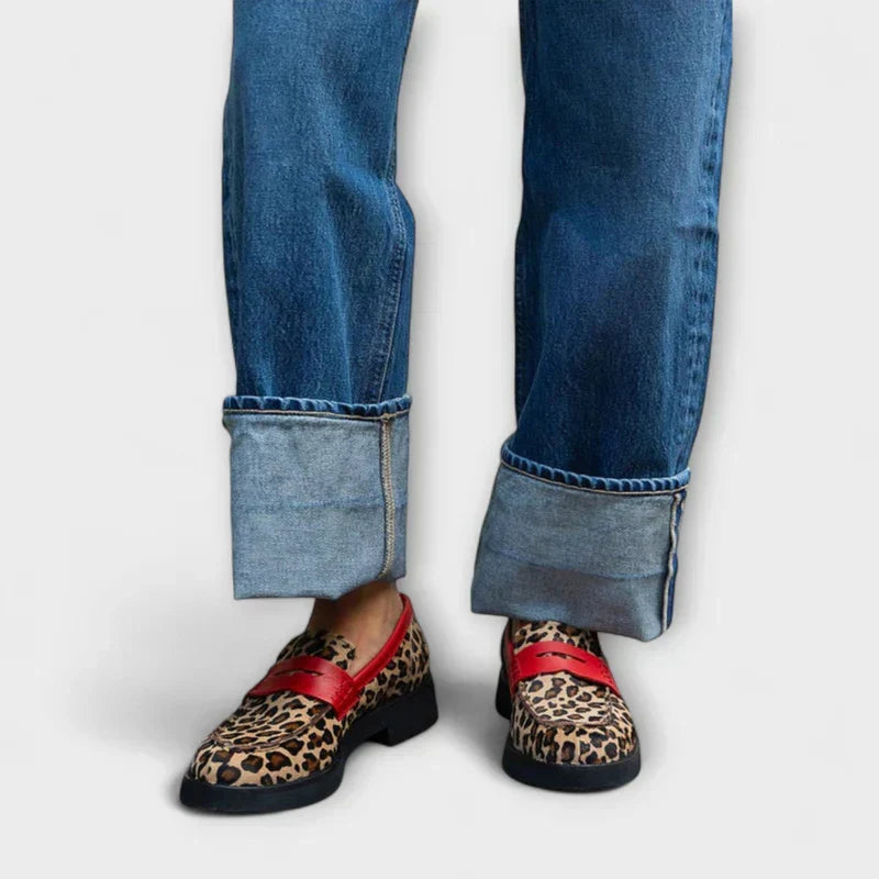 LEONA™ - ELEGANT LEOPARD PRINT LOAFERS