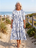 ANNIE™  - COASTAL BLOOM MIDI DRESS