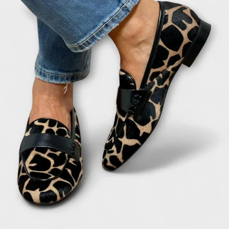 ALERIA™ - ELEGANT LEOPARD PRINT LEATHER LOAFERS