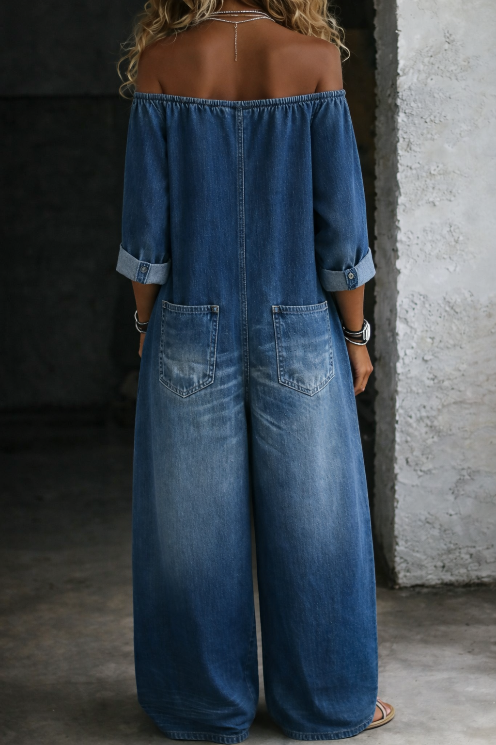 ELENA™ - LONG-SLEEVE SUMMER DENIM JUMPSUIT