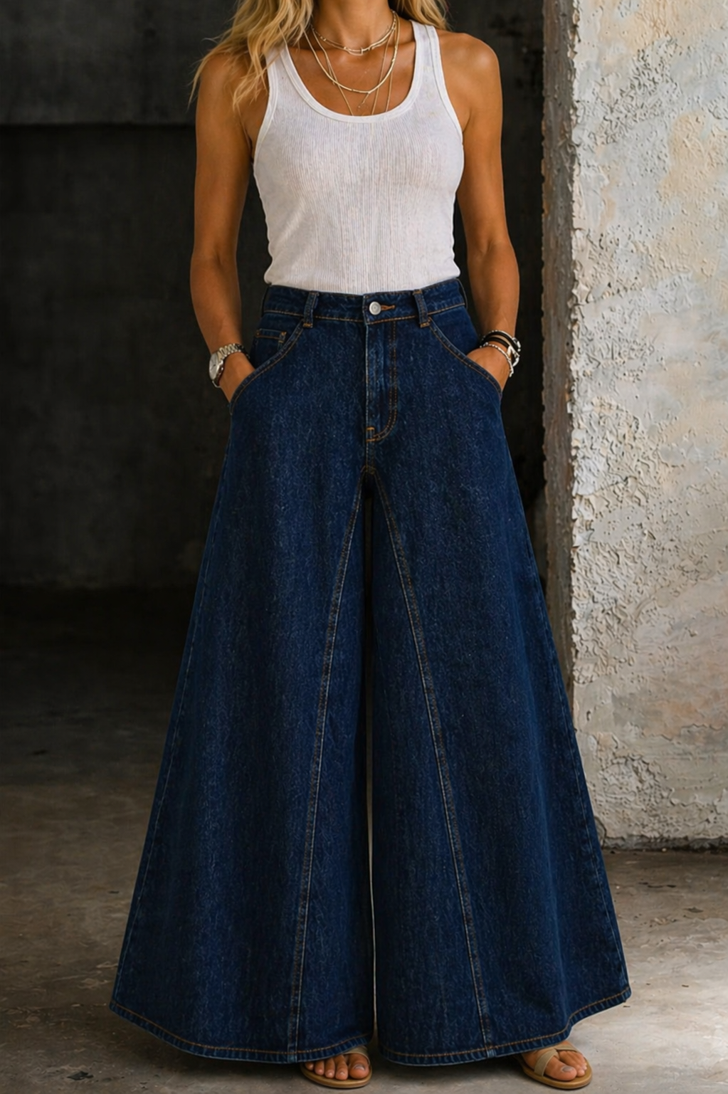 IVY™ - HIGH WAISTED WIDE LEG JEANS