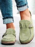 VALENCIA™ – SUEDE BUCKLE COMFORT CLOGS