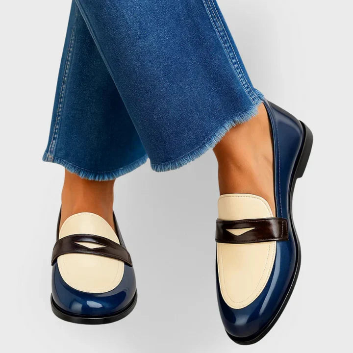 ADALEA™ - ELEGANT TWO-TONE LEATHER LOAFERS