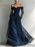 GERTRUDE™ - ELEGANT OFF-THE-SHOULDER MAXI DRESS