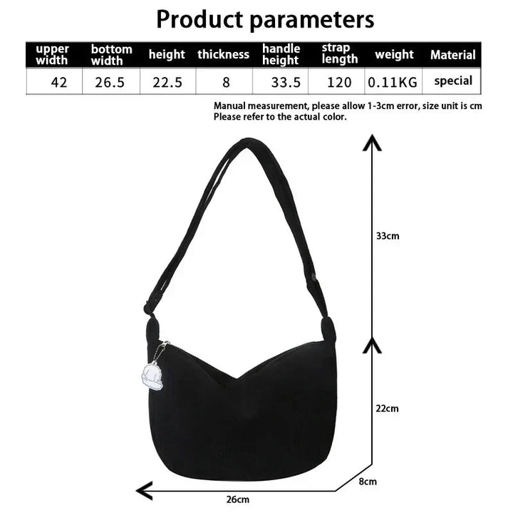 GRAINNE CORDOROY SHOULDER BAG