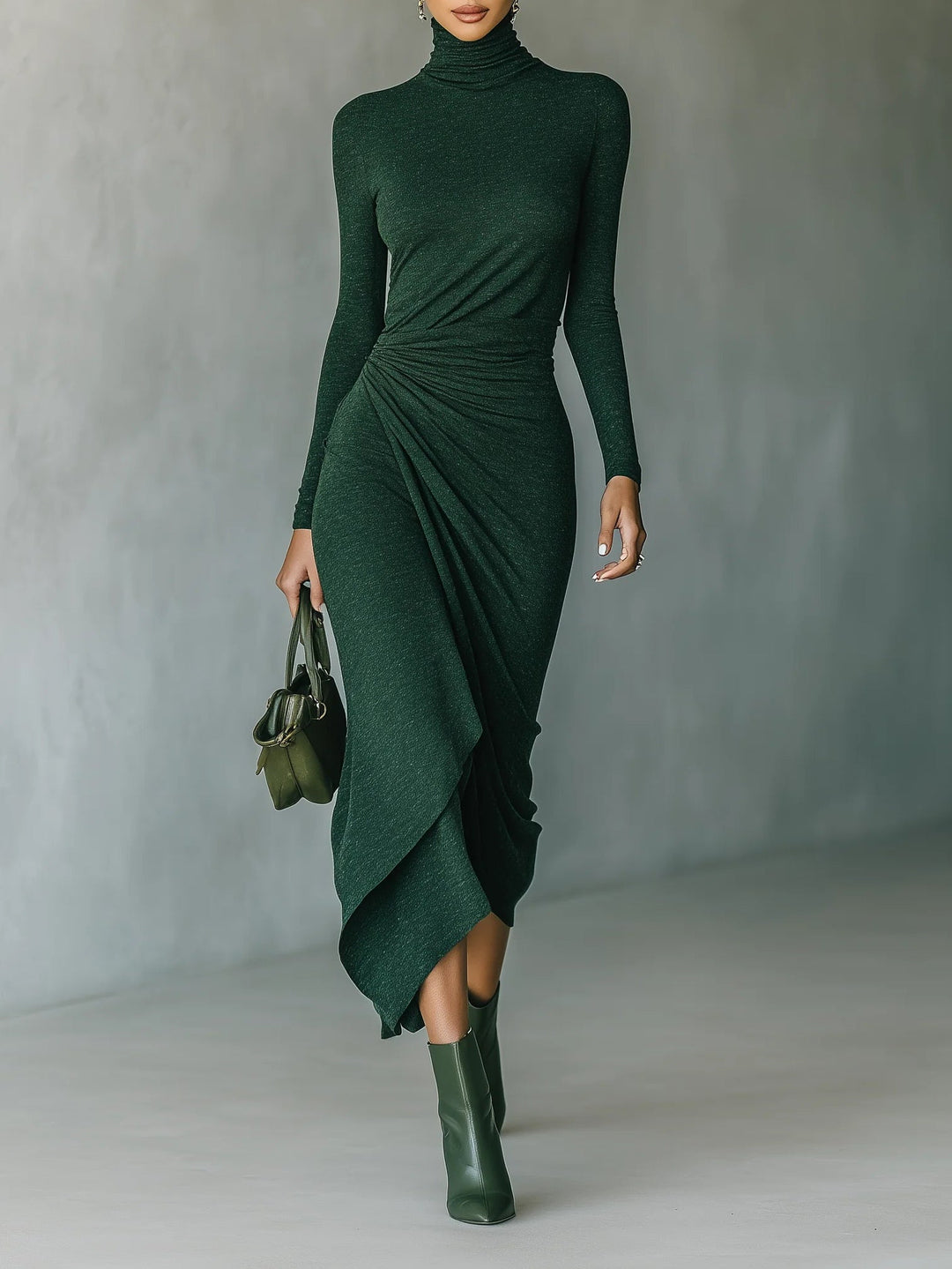 EILEEN™ - ELEGANT WRAP MIDI DRESS