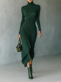 EILEEN™ - ELEGANT WRAP MIDI DRESS