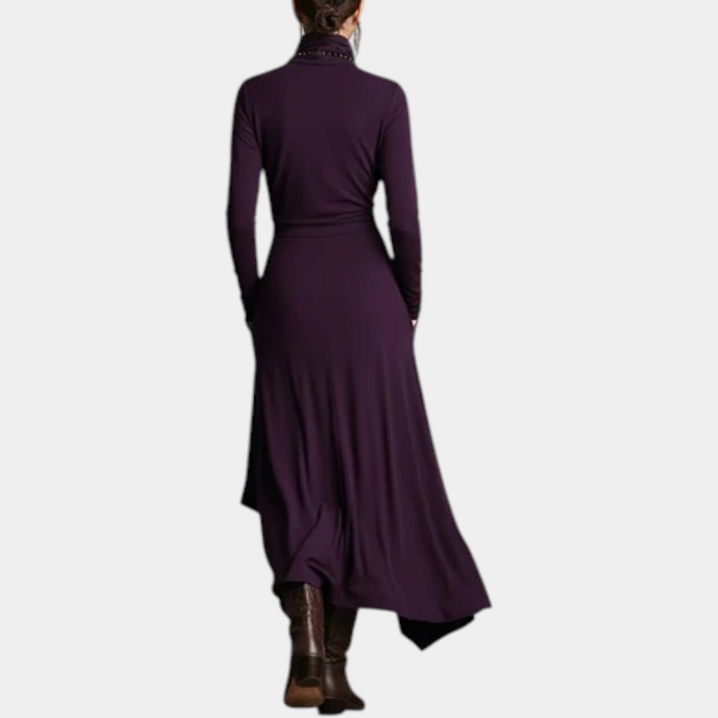 GIORGIA™ - PLEATED HIGH NECK MAXI DRESS