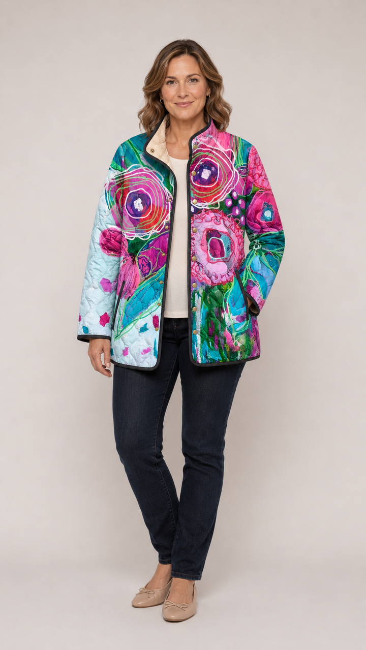 ISABELLA™ - ELEGANT FLORAL QUILTED JACKET