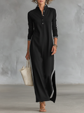BARBARA™ - LINEN BUTTONED SUMMER MAXI DRESS
