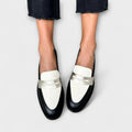 PEGGY™ - ELEGANT TWO-TONE LEATHER LOAFERS