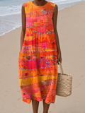 FAYE™ - COASTAL SLEEVELESS MIDI DRESS