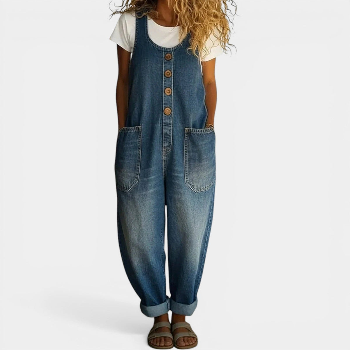 TILLY™ - RELAXED WASHED DENIM OVERALLS