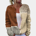 NADIA - ELEGANT POLKA DOT BUTTON UP CARDIGAN