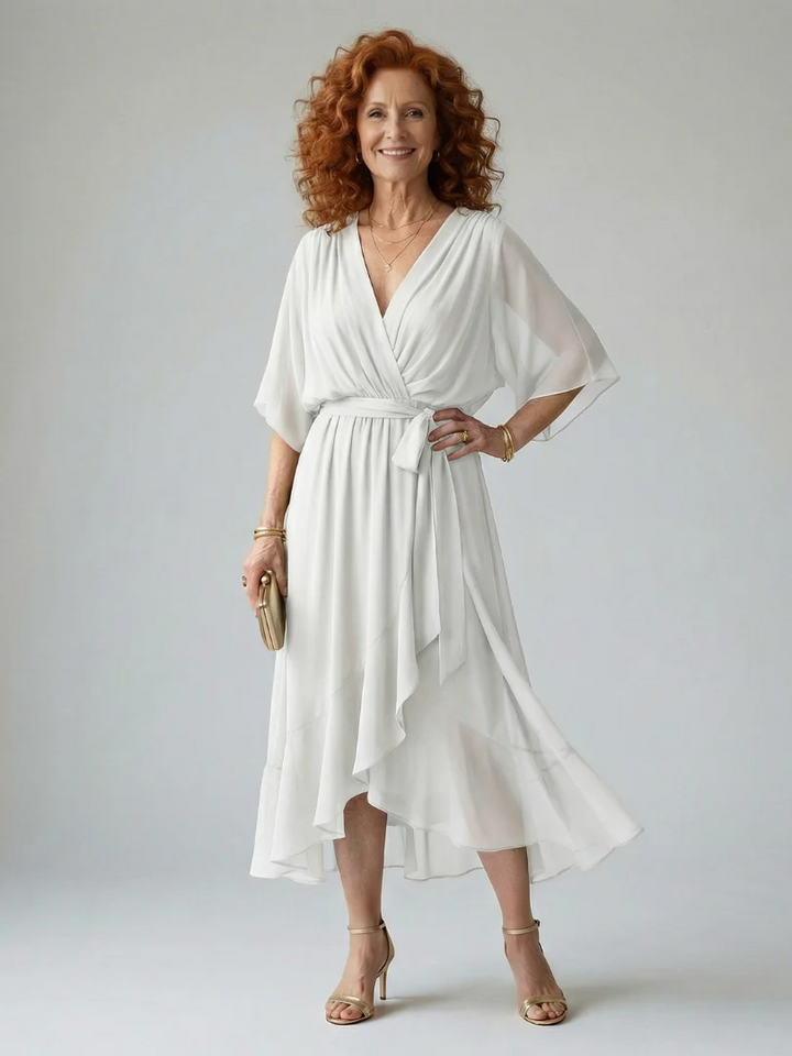 ELRIC™ - LIGHT DRAPE MIDI DRESS