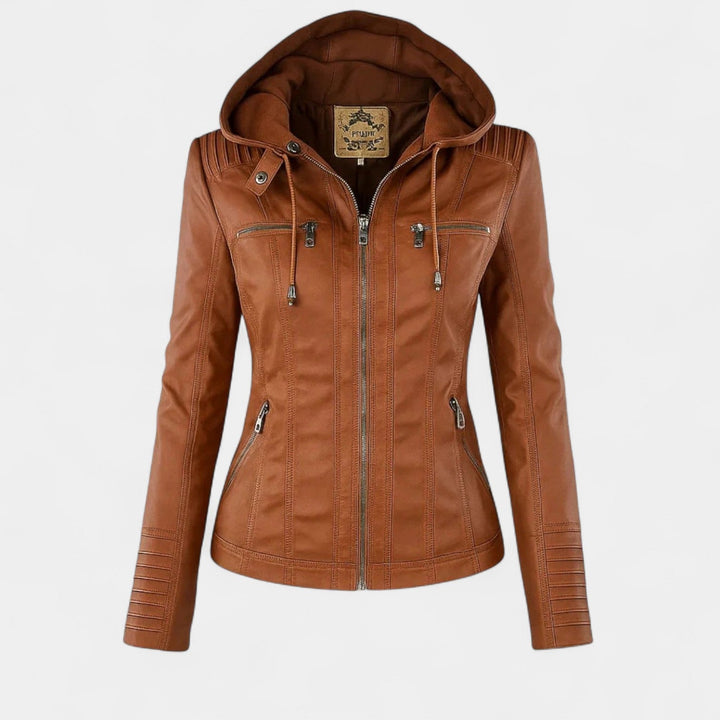 TIANA™ - CHIC WEATHERPROOF EVERYDAY LEATHER JACKET