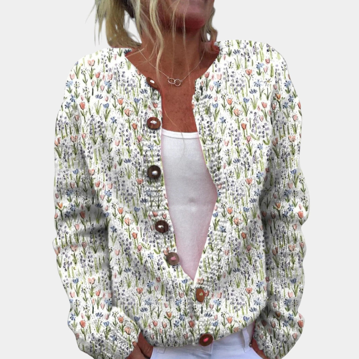 MAGGIE - ABSTRACT KNITTED ELEGANT WINTER CARDIGAN