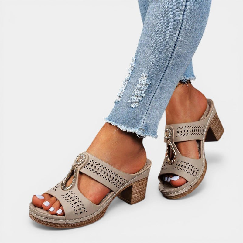 ABBEY™ - ORTHOPEDIC OPEN-TOE HEEL SANDALS