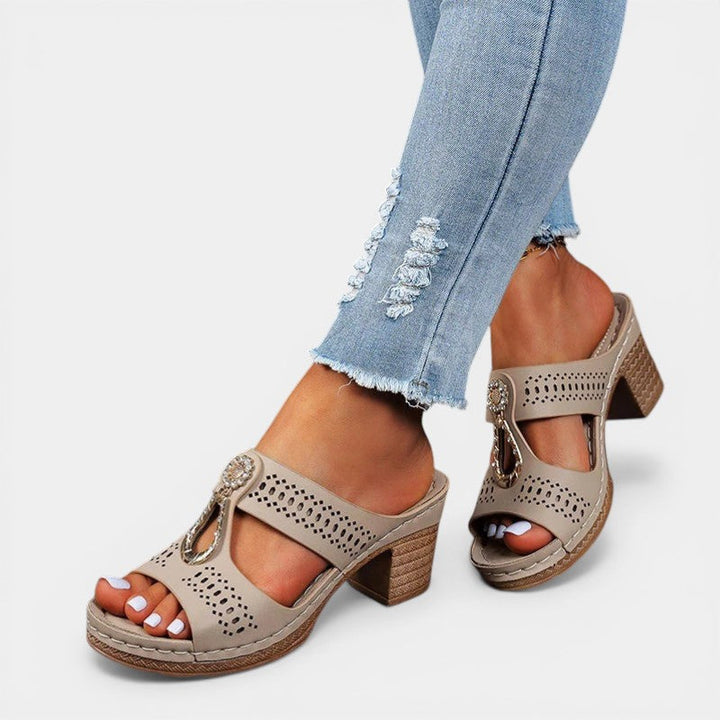 ABBEY™ - ORTHOPEDIC OPEN-TOE HEEL SANDALS